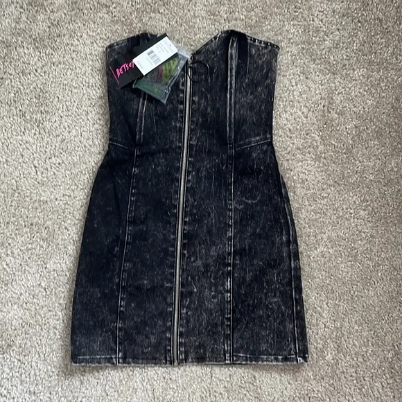 betsey johnson denim dress Betsey Johnson denim little black dress